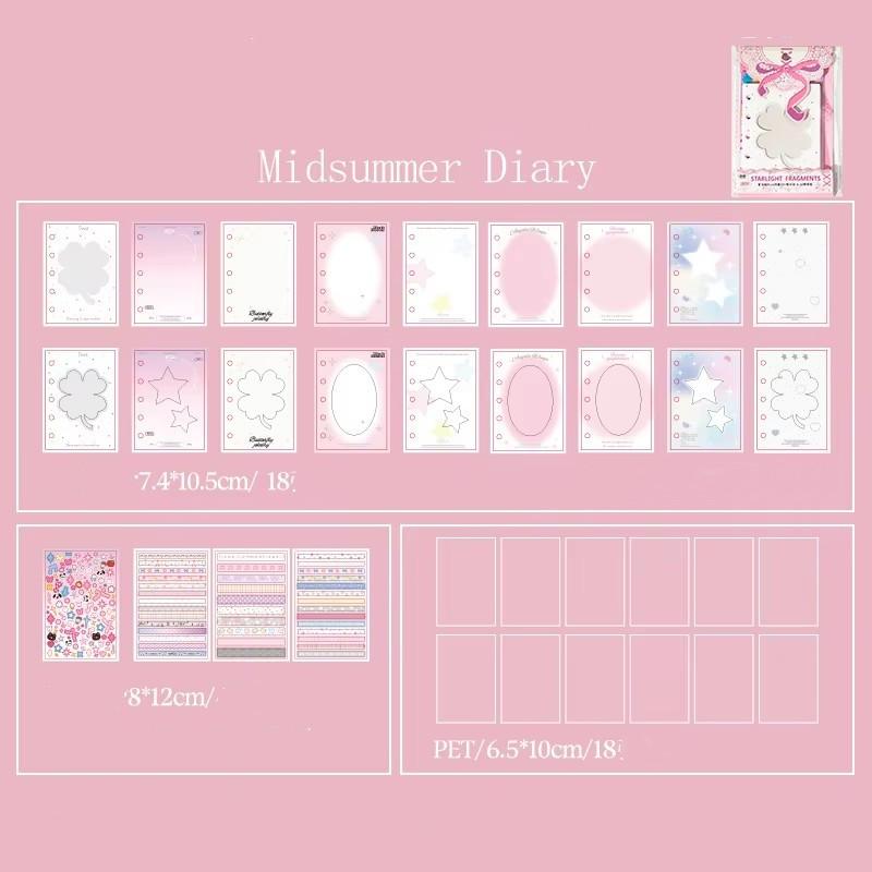 

40 шт. Эстетичные листы с вырезом в форме сердца, прозрачные внутренние страницы для блокнотов на кольцах M5, милые аксессуары для DIY для журнала, скрапбукинга M5