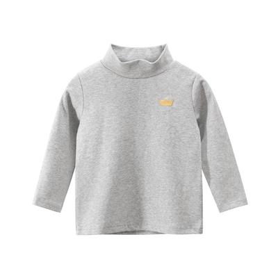 27kids Herbst Koreanisches Langarm-T-Shirt mit hohem Kragen für Jungen
