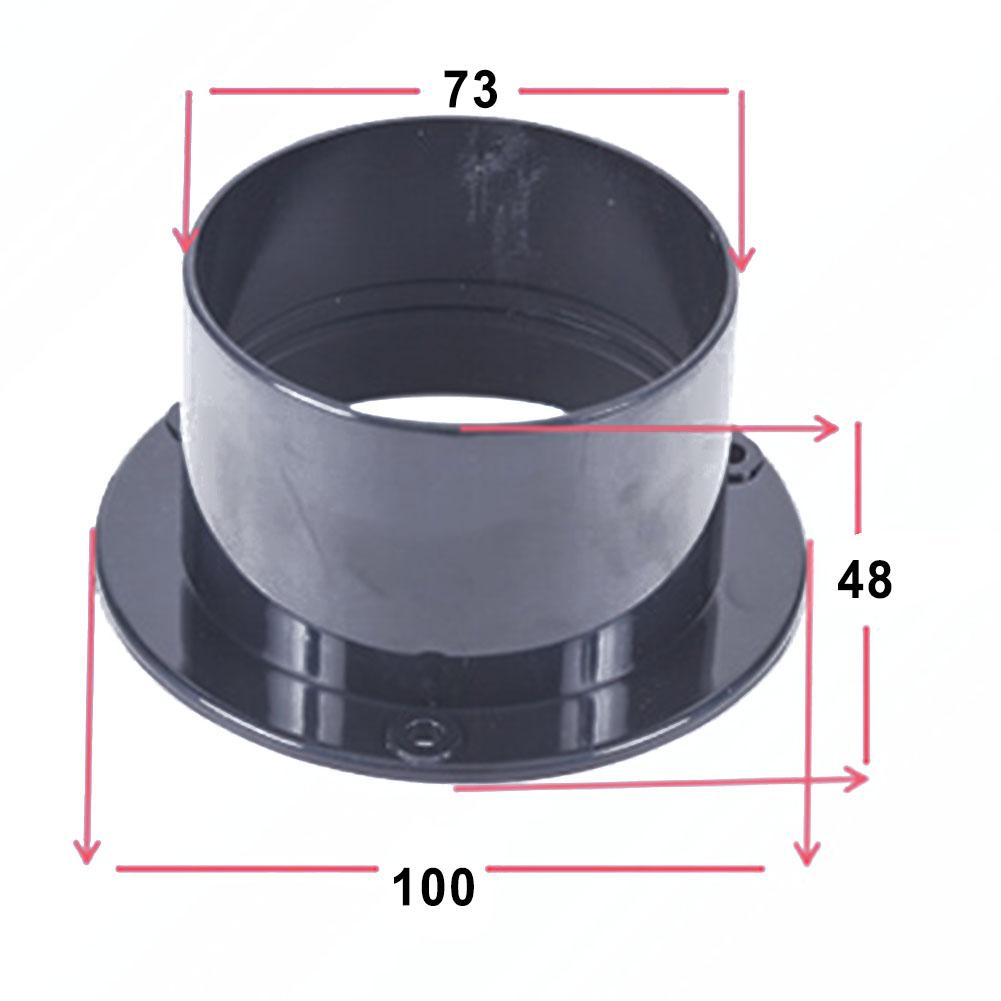 Round Shape Straight Pipe Wall-mounted 1PC 75mm ABS