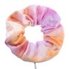 Hot Selling High Quality Elegant Zipper Velvet Material Tie Dye Design Pocket Unisex Scrunchies