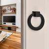 1/2/4 st - Hushålls rund ringlådahandtag, svart ringhandtag med enkelhål, metallhandtag för skåp och garderober