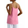 Canottiera da Donna in Cotone e Lino Colorata Ampia Senza Maniche Versatile Top Base