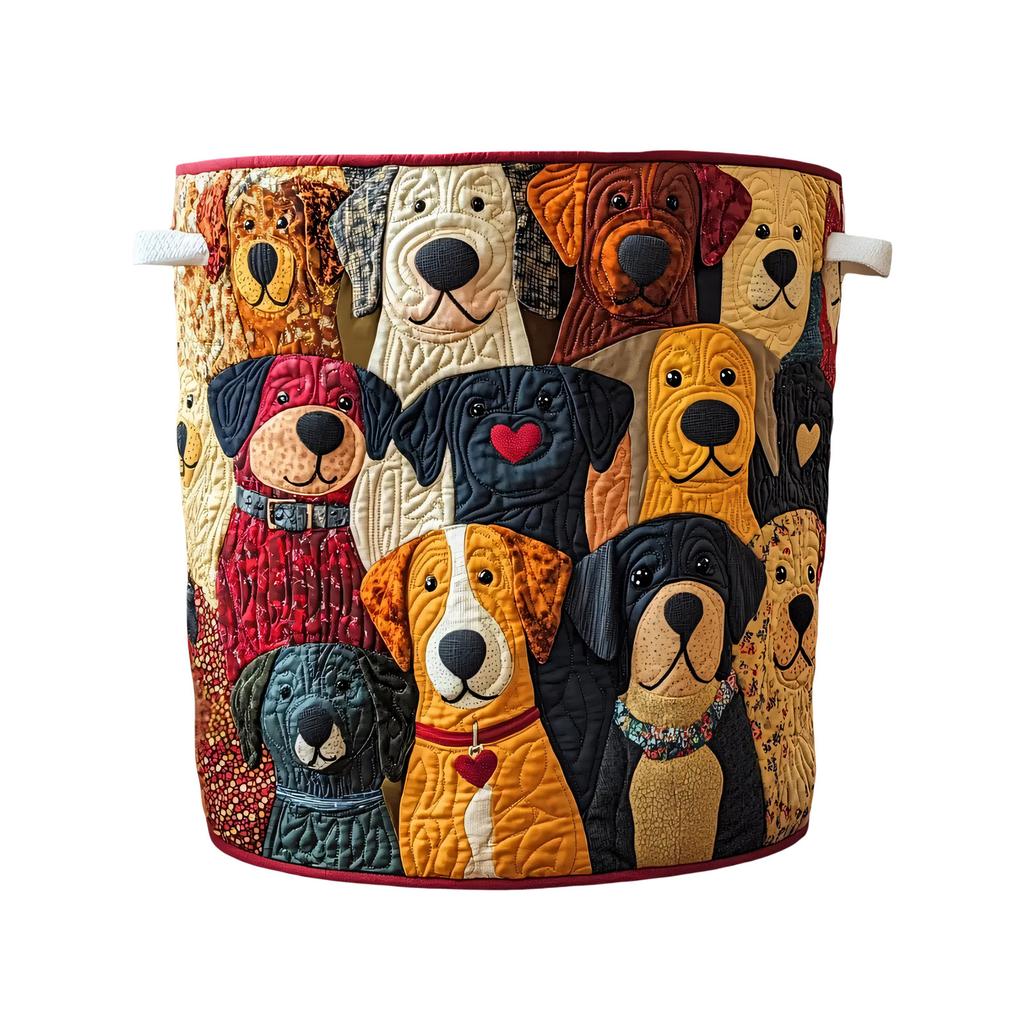 Large Capacity Quilted Fabric Storage Bin Ideal For Dirty Clothes And Household Items Laundry Basket