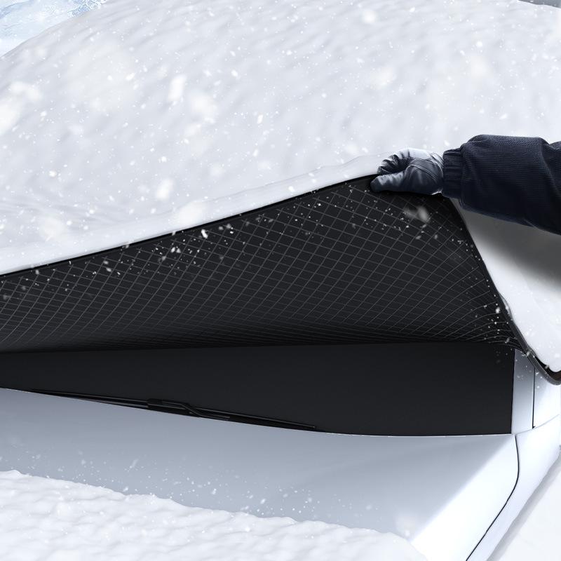 Universal Four-Season Half Car Cover - Sun & Rain Protection, Heat Insulation, Thickened Front Sunshade