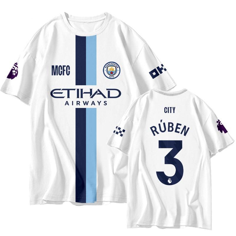 Manchester City ''-2027 Tricou Acasă/Deplasare Bărbați cu Mânecă Scurtă cu Uscare Rapidă Tricou Fotbal Croială Largă Respirabil Tricou de Performanță