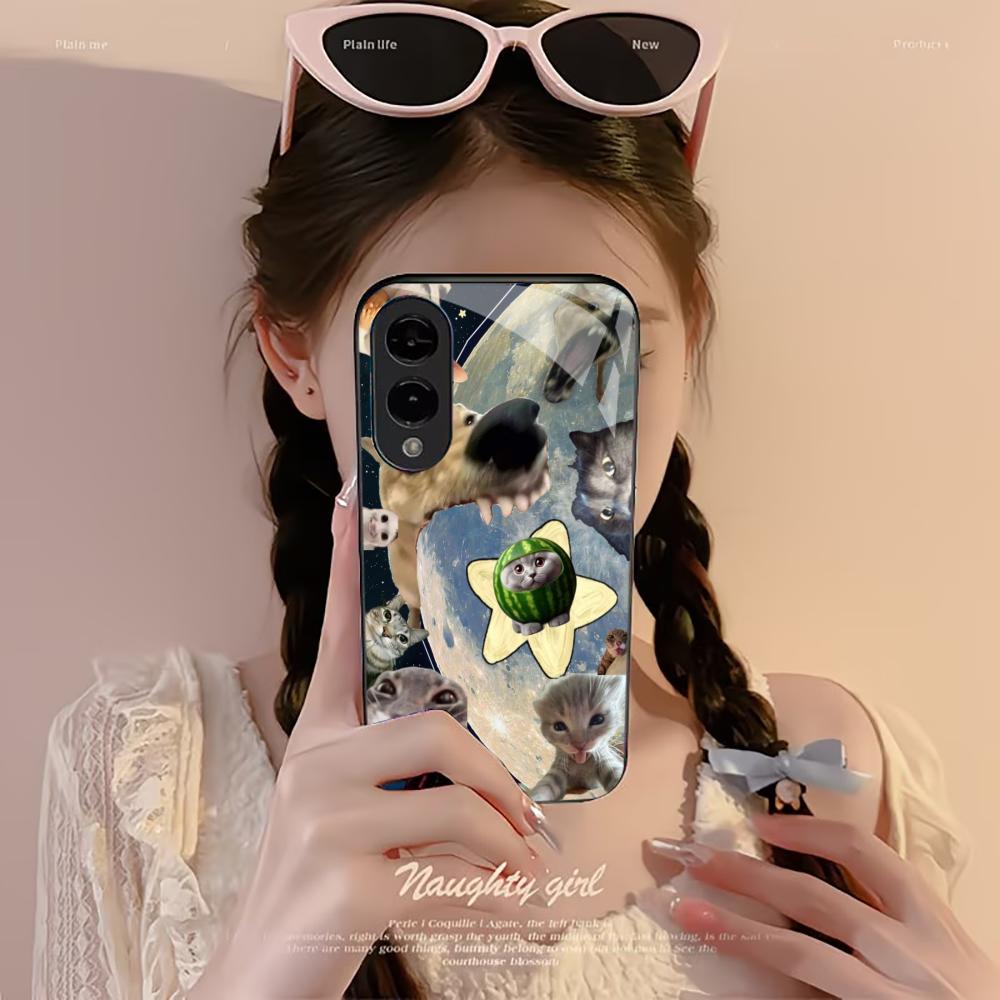 Humor Funny Protective Exquisite High-end PhoneCase Glass PhoneCase for Samsung Galaxy S26 S25 S24 S23 S22 S21 FE,Ultra,Plus