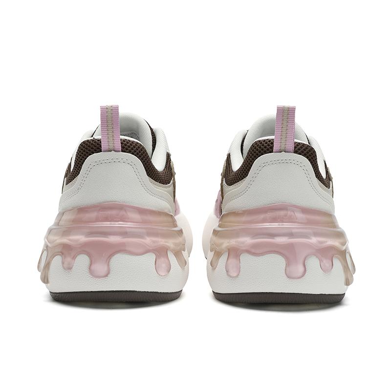 Fila Cacti Casual Shoes Fashion Versatile Simple Comfortable Lightweight Breathable Low-Top Sneakers Women Sneaker White Brown F12W531208FAC