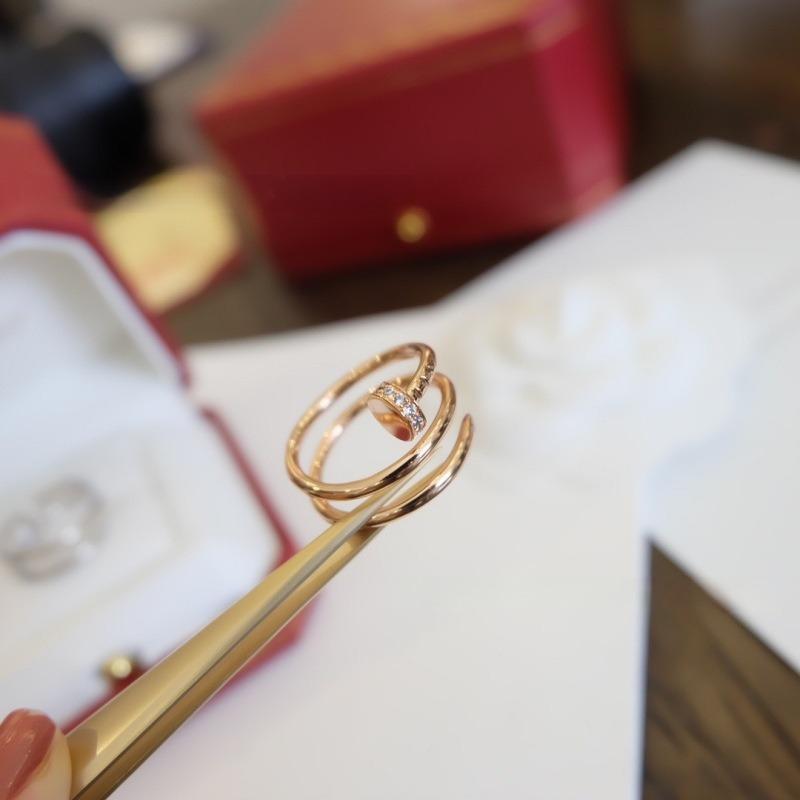 Card Nail Three-ring Ring Women s High Version V Gold 18K Rose Gold Three-ring Head and Tail Diamond Half-diamond Non-fading Couple Ring No. 5 розового золота