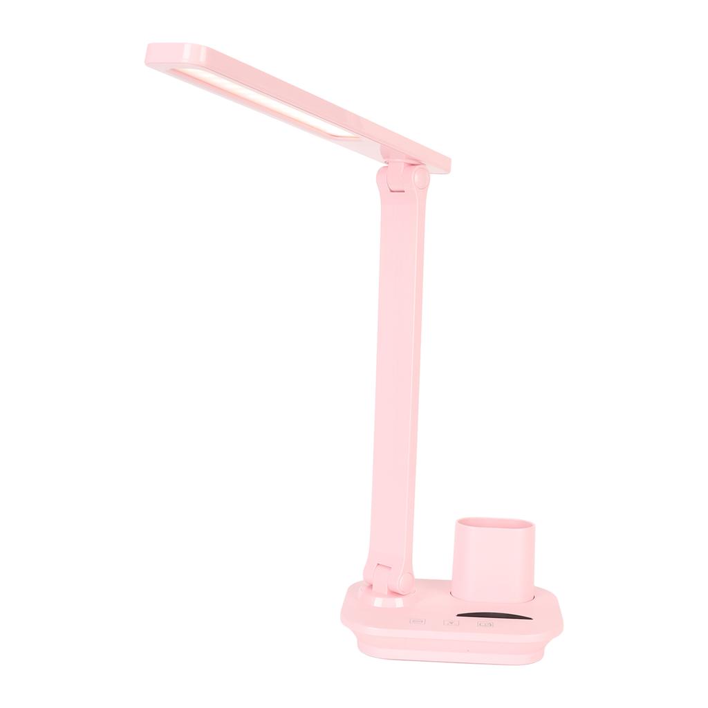 LED Table Lamp 5W Eye Caring Rechargeable 3 Color Temperature Stepless Dimmable USB Light with Pen
