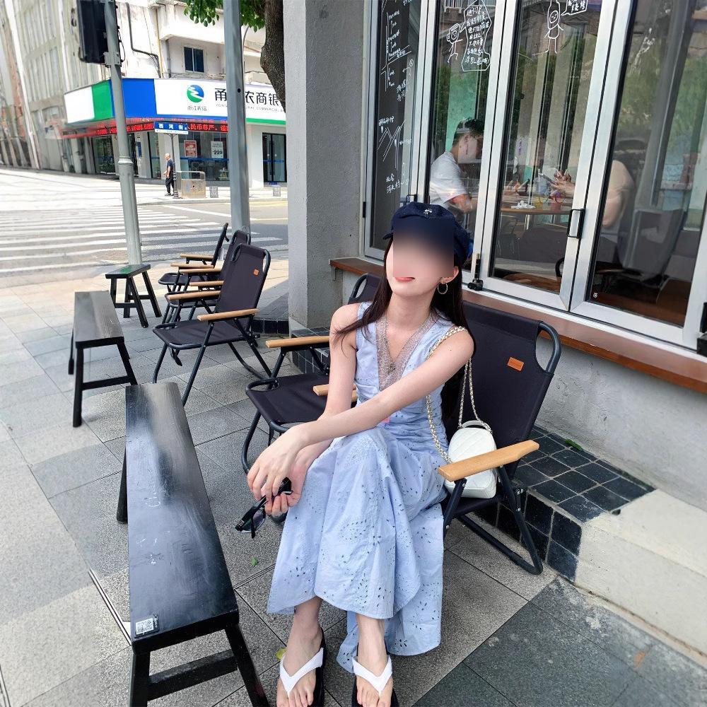 

Тяжелая промышленность кружевная вставка женская летняя ажурная длинная юбка вышивка талия платье без рукавов стройнит XL- (recommended 110-60kg)