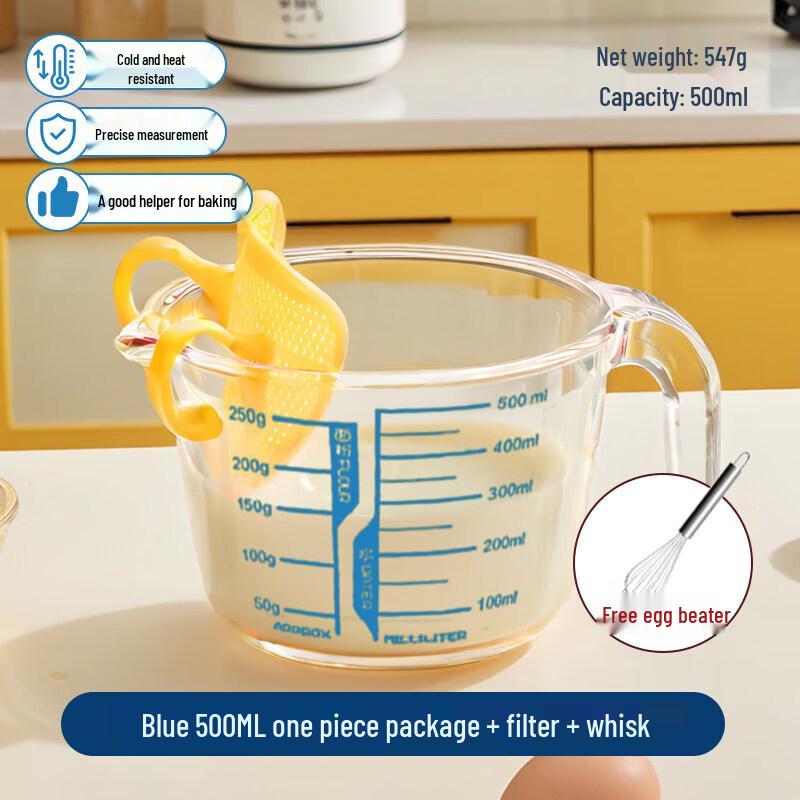 ZISIZ Food-Grade Glass Measuring Cup