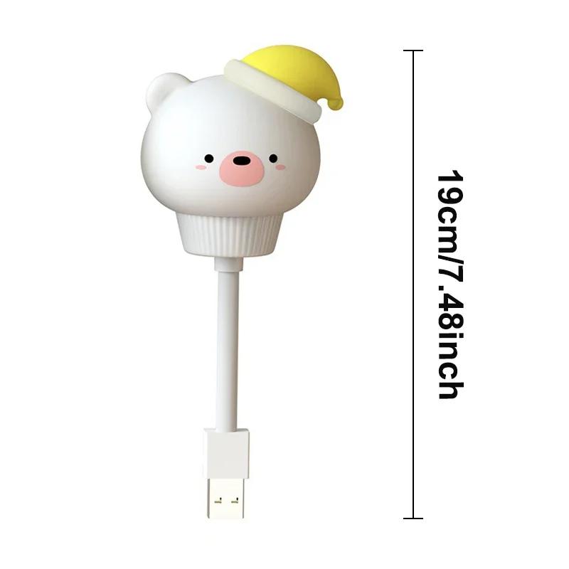 USB Night Light LED Cute Cartoon Night Lamp Bear Chick Kitten Remote Control for Baby Kid Bedroom Decoration Bedside Lamp