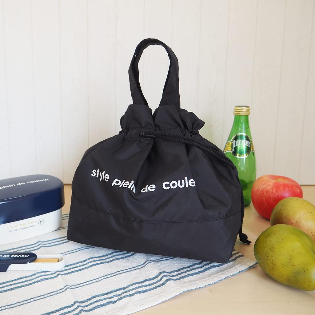 At First Lunch Drawstring Large Colors AF6351 Bag, Black, Size,