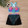 Fashion  Flower Print  Bikini Set Beach Swimsuits Two Piece Swimming Suit Plus Size Swimdress  Beach Wear Bathing Suit Biquini Swim Suit