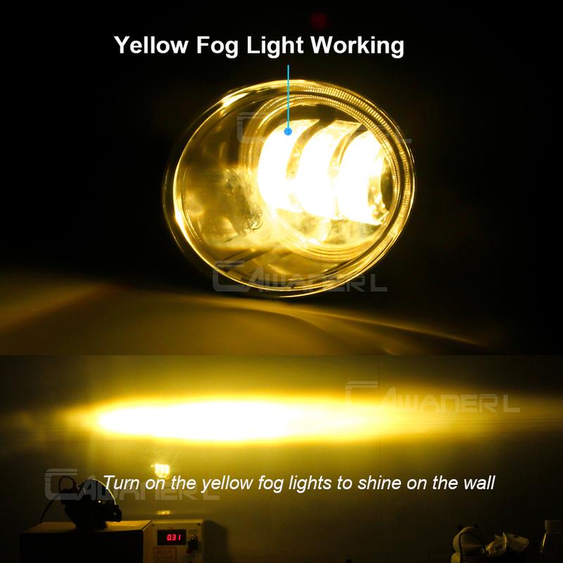 2 x LED-Nebelscheinwerfer mit Angel Eye Tagfahrlicht 9006 Auto Nebel Fahrlicht für Volkswagen VW Golf Jetta 6 Tiguan 5N Touran Beetle EOS Caddy