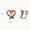 Fashion Irregular Hollow Heart Clip Earrings For Women Girls Non-Piercing Silicone Ear Clips Minimalist Stud Earring Jewelry
