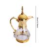 Arabische Kaffeekanne Heiß Kaltwasserflasche Glas Kaffeekessel Zuhause Arabische Teekanne für Camping Reise Küche Festival Eid Mubarak