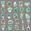 50 Cartoon Green Plants Ins Style Decorative Plants Doodle Hand Tent Suitcase Tablet Car Creative Stickers
