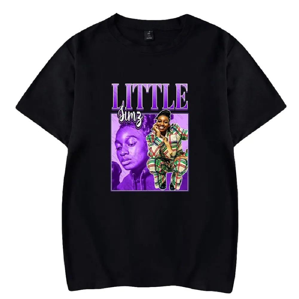 

Little Simz Tshirt Crewneck Short Sleeve T-shirt Men Women Streetwear Printing Casual Fashion Hip Hop XXXXXL чорний