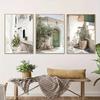 3 stuks Moderne Boho Olijfboom Wandkunst Canvas Poster Set, Randloos Portretoriëntatie voor Woonkamer Binnen Decor