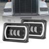 For Trailer 4WD SUV UTV Trucks 4x4 Offroad Tractor 12V 24V Working Driving Lights Headlight Lens Square Led Work Light