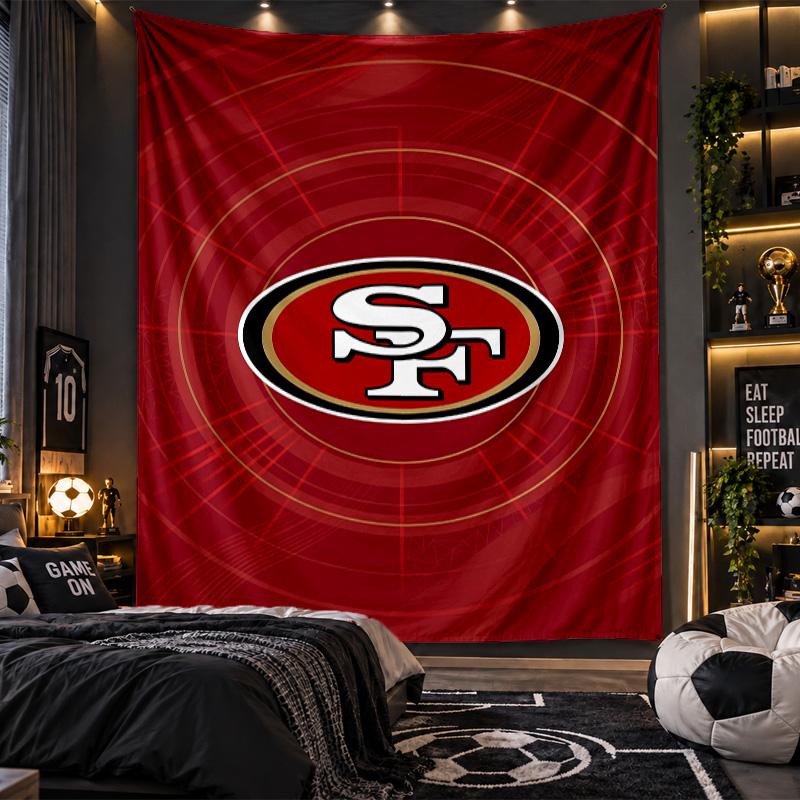 Wall Hanging Tapestry San Francisco 49ers Print Cloth for Living Room Bedroom Home Decor