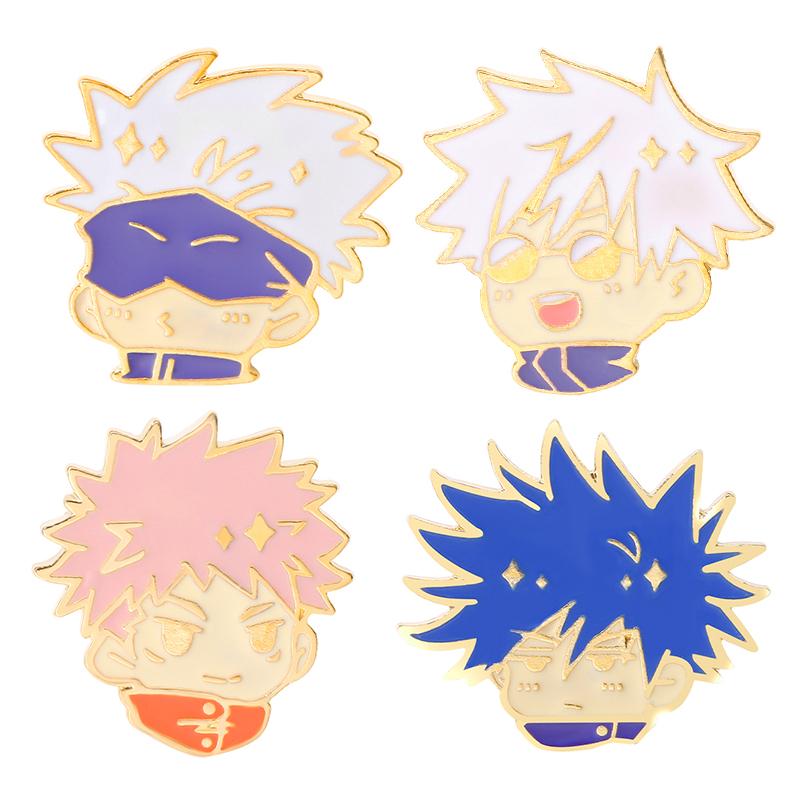 3-6pcs/Set Anime Collection Enamel Pins Custom Cartoon Character Brooch Lapel Badge Cute Jewelry Gift for Fans
