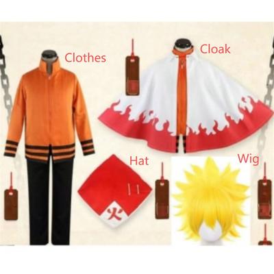 Naruto Shippuden Altı Yol Bilge Modu Naruto Cosplay Üniforması, Anime Partisi İçin Kutsal Ninja Rol Yapma Kostümü Tam Set
