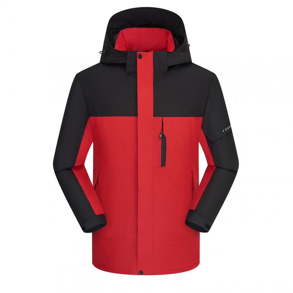 Thickened Fleece-Lined Storm Jacket: Windproof, Warm, Couple Style, Customizable Logo for Outdoor Workwear.