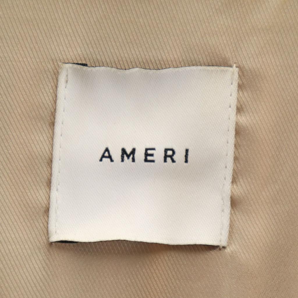 AMERI UNDRESSED Pleated Long Trench Coat Brown Women Used