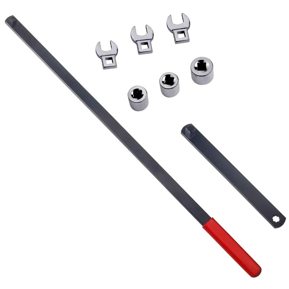 8 Pcs 3/8" Dual-Use Head Belt Tension Adjuster Tool Automotive Repair Kit Workshop Use