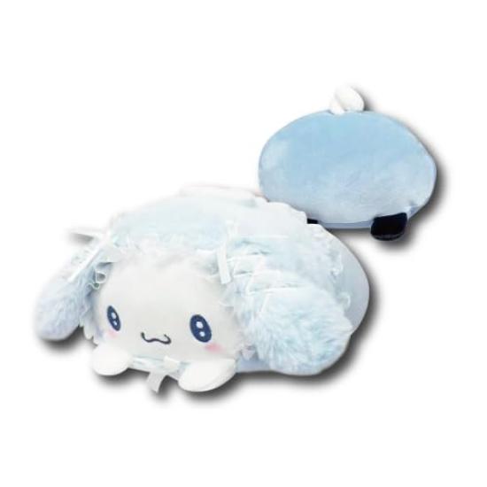 Hatayama Shoji Sanrio Lying Down Cushion Mini Fluffy Cape Plush Cushion Character Cute Stylish Cinnamoroll Approx. 23cm in length