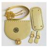 DIY PU Leather Bag Knitting Set Leather Bag Shoulder Strap/Bags Snap Lock/Flap Cover for Crochet Handbag Shoulder Bag
