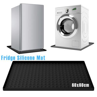 60x60cm Silikonová podložka pod lednici Mini lednice Odkapávací miska se zvýšenými okraji 0,8 palce Ochrana podlahy pod lednicí Podložka pod nábytek
