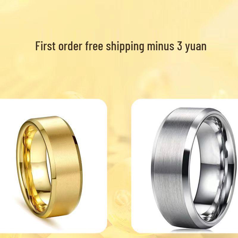 Men's Matte Titanium Steel Ring - Stylish Stainless Steel Design, Popular In Japanese, Korean, European, and American Fashion.