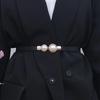Ladies' temperament, waist cinching, retro waist seal, pearl buckle, thin waistband, dress, suit, clothing accessories, belt