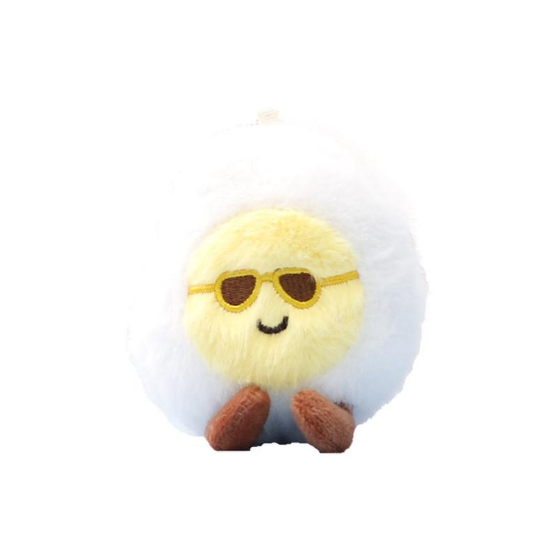 Boiled Plush Egg Doll Cartoon Keychain Bag Decoration Pendant Gift Toy Cute