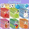 Adorable Cm2405017 Kids Puzzle Stickers Featuring Soccer And Basketball For Interactive And Educational Family Fun