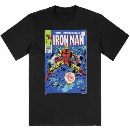 Iron Unisex Arc Reactor Cotton Short Sleeve Tshirt with Retro Comic Print Casual Fashion Short Sleeve Top
