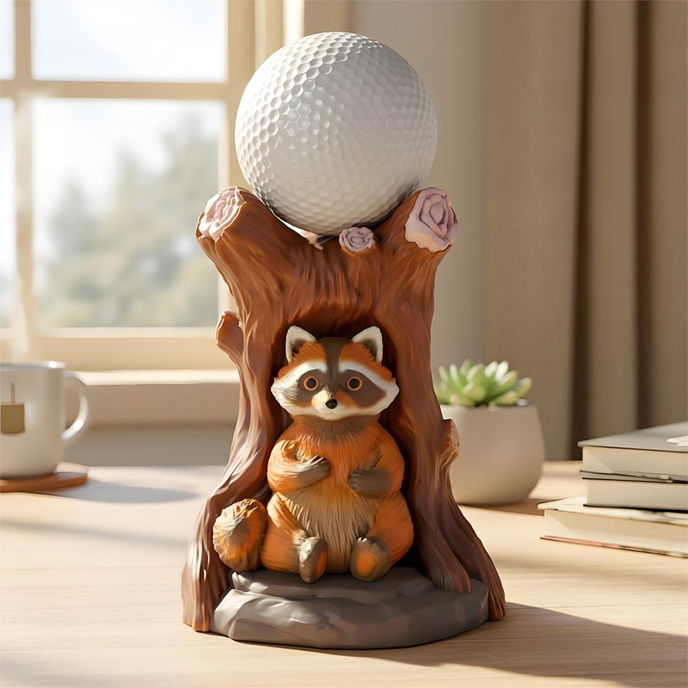 Creative Raccoon Stump Candle Silicone Mold DIY Miniature Landscape Animal Raccoon Home Decor Figurine Plaster Mold Home Decor