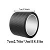 1PC 3D Carbon Fiber Sticker Paste Car Threshold Protective Film Anti Scratch Waterproof Matte Black Nano Sticker for Car Body