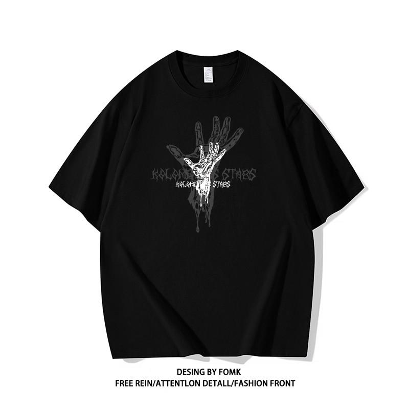 2025 New Mens Shortsleeved Fashion Loose Tshirt Chinese Trend American Design Sense 100 Cotton Soft Comfortable Cool Summer