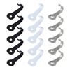 5 Stück/Set Haken 40mm Mini-Legierungsaufhänger mit Schrauben Schwarz/Weiß/Silber Wandmontage Aufhängen von Schlüsseln Mantel Tasche Hut Maske Badezimmer Küche
