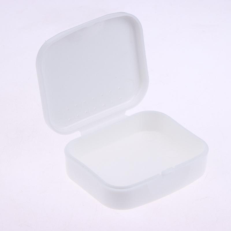 Denture Storage Box Dental Retainer Orthodontic Mouth Guard Container Plastic Oral Hygiene Supplies Tray Dental Appliance Case