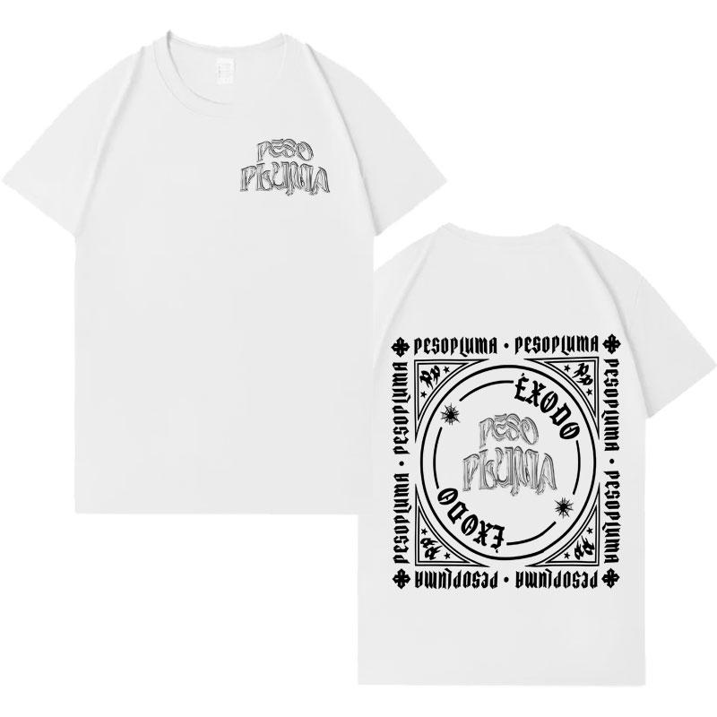 Singer Peso Pluma Fashion Double Sided Print Graphic Tshrits Men T Shirt Harajuku Oversized Short Sleeve Crewneck Gothic Clothes