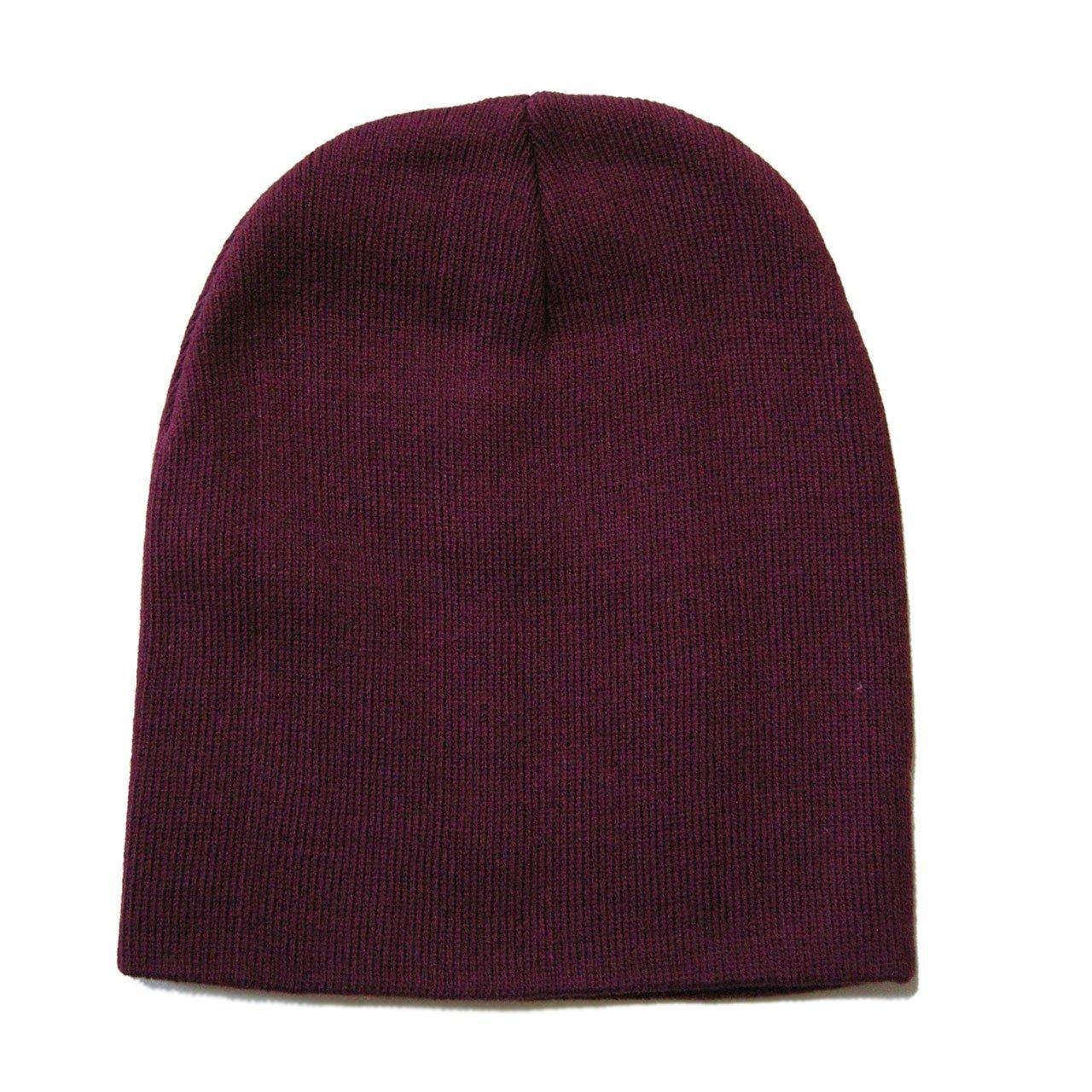 

Otto Single Solid Cotton Knit Cap (Maroon/Wine)