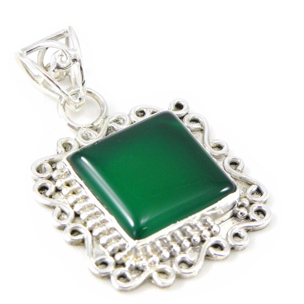 

Les Trésors De Lily [H0036] - Pendentif Argent Heaven onyx vert
