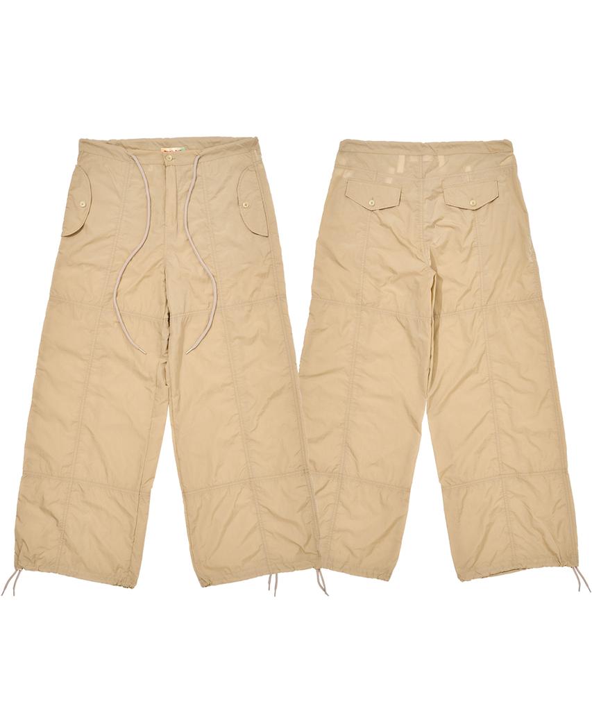 DAMP String Nylon Parachute Pants_Beige