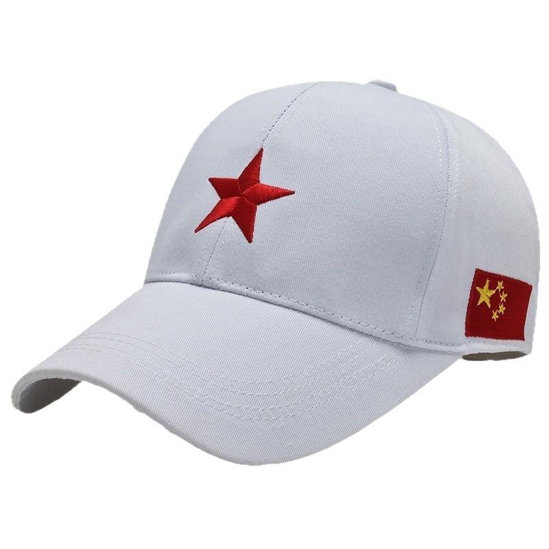 Fashion Hat Chinese Embroidery Patriotic Style Cap Boys Trend Spring/Summer Baseball Cap Men Big Head Circumference Boys Shade