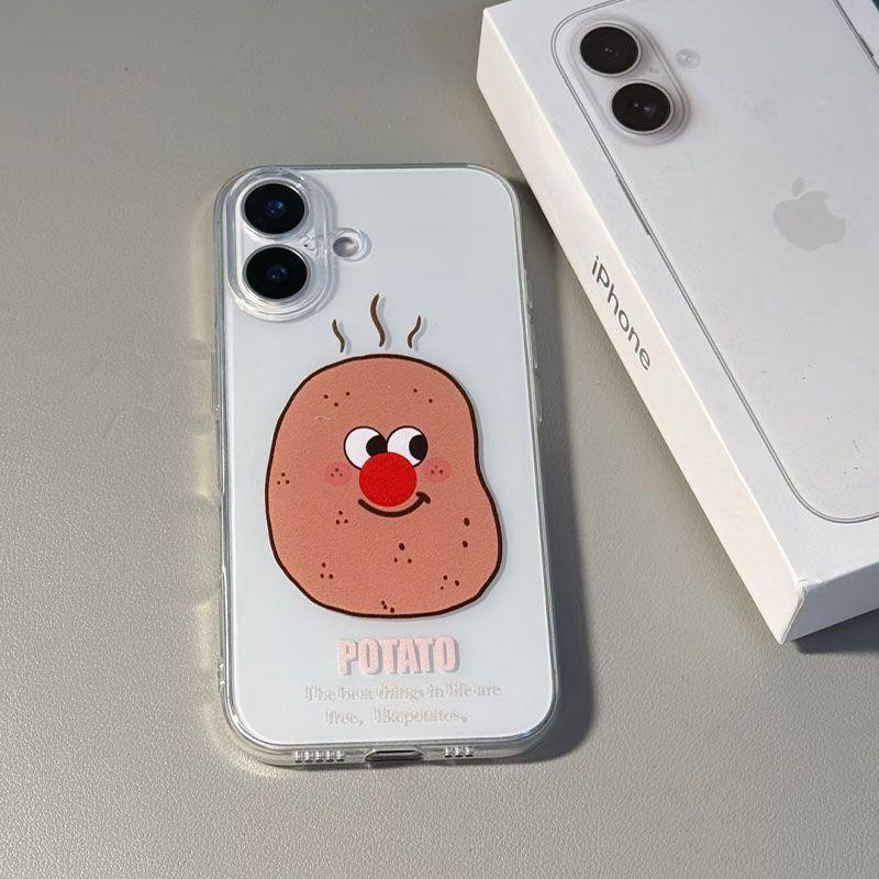 

Straight Edge Transparent Case for Apple 17 Pro Max/16/15/14/13 Pro, fits sweet potatoes and potatoes. Apple 15 Pro Max